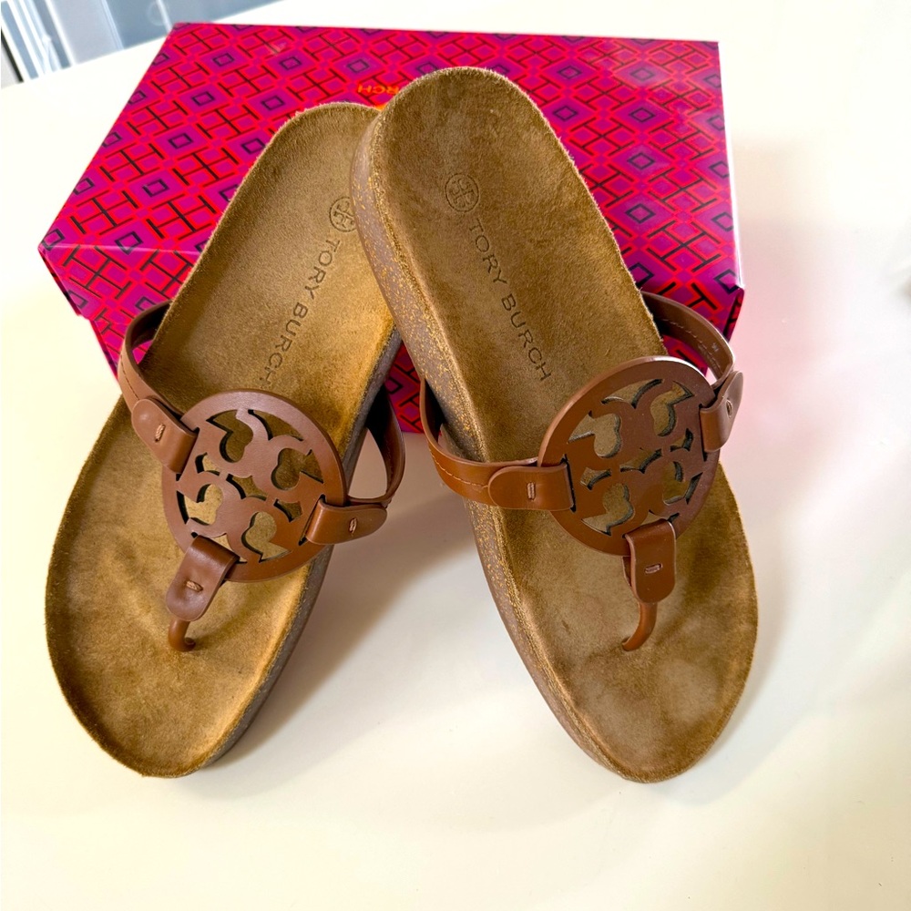 Tory Burch Miller cloud calf sandals size 8